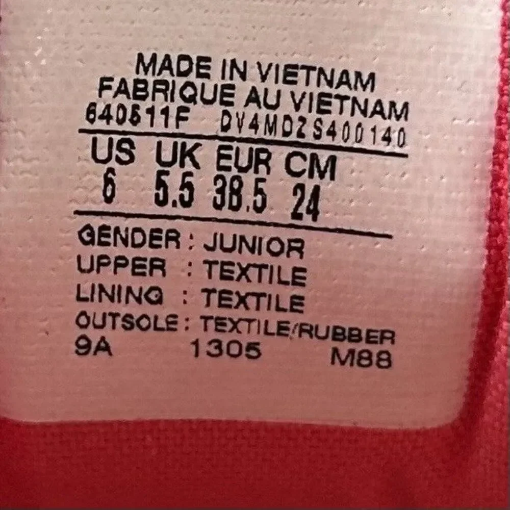 Converse All Star 640511F Junior Size 6 Hot Pink Tulle Double Tongue Shoes Used